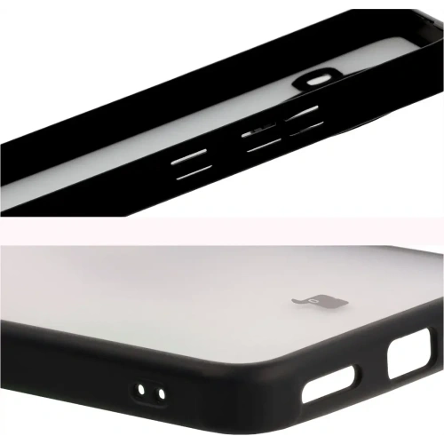 Etui Bizon Case Angelo do Xiaomi Poco F7 Pro przydymione z czarną ramką