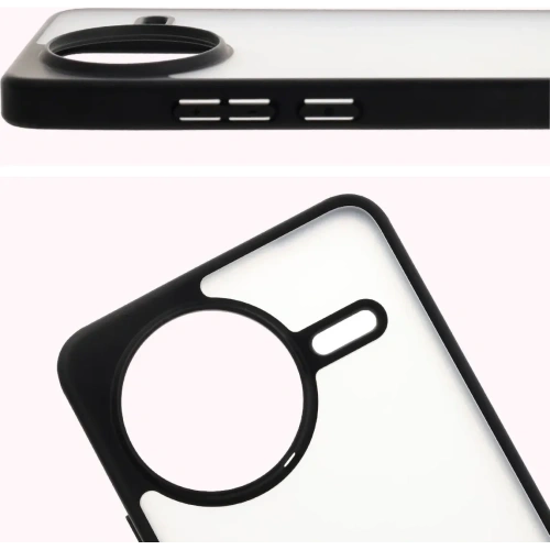 Etui Bizon Case Angelo do Xiaomi Poco F7 Ultra przydymione z czarną ramką