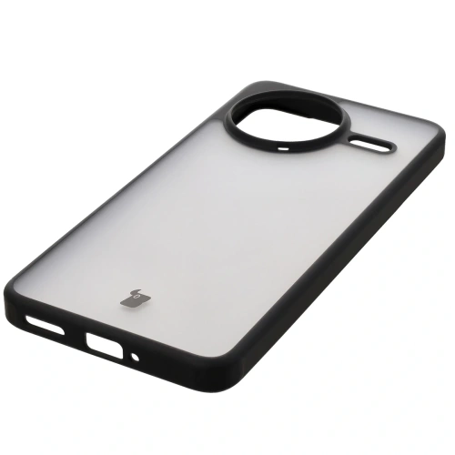 Etui Bizon Case Angelo do Xiaomi Poco F7 Ultra przydymione z czarną ramką