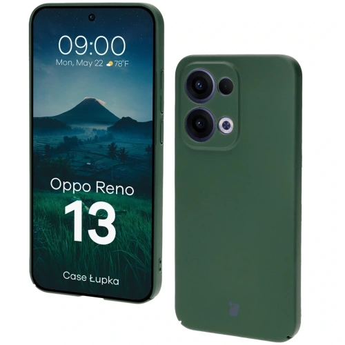 Etui Bizon Case Łupka do Oppo Reno13 zielone