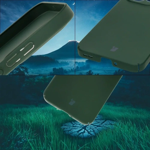 Etui Bizon Case Łupka do Oppo Reno13 zielone