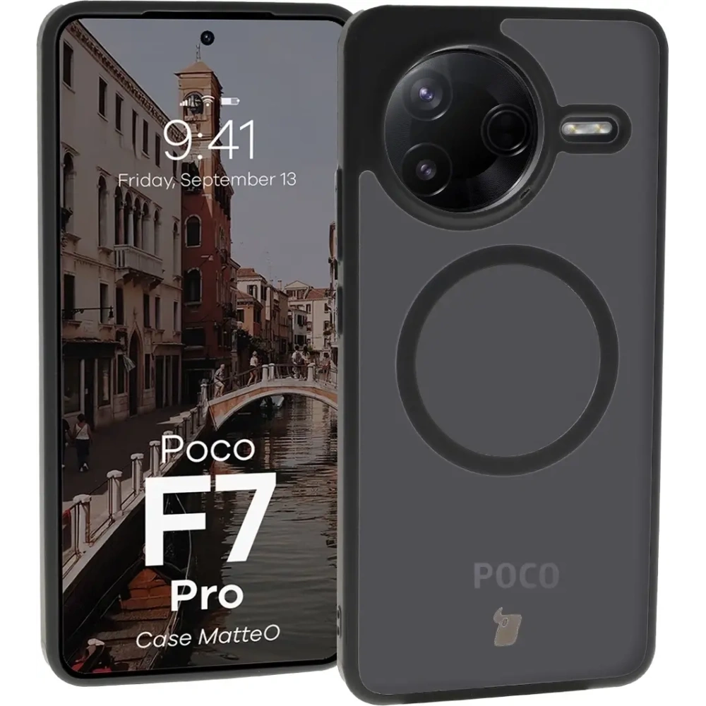 Wholesale Bizon Case MatteO Magnetic Xiaomi Poco F7 Pro smoky black - BIZ9040 - {ean13} - Hurt