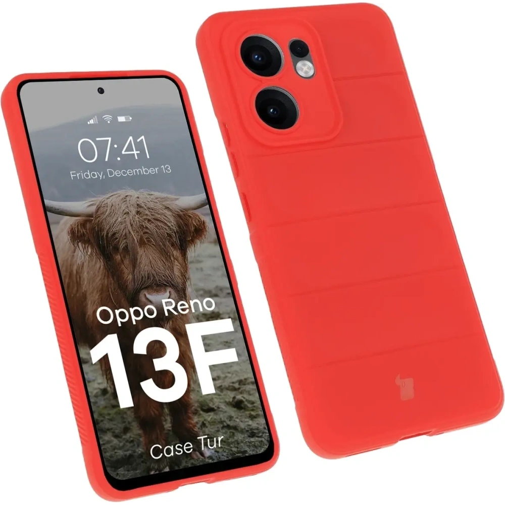 Hurtownia GSM - Pancerne etui Bizon Case Tur do Oppo Reno13 F czerwone - BIZ9041 - {ean13} - Hurt