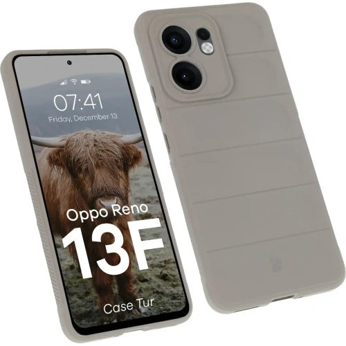 Pancerne etui Bizon Case Tur do Oppo Reno13 F jasnoszare