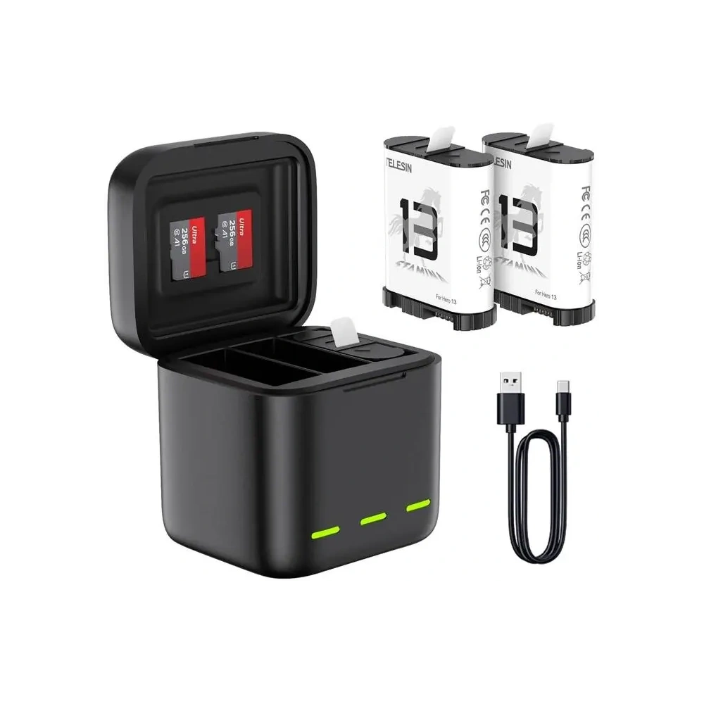 Wholesale TELESIN Three-channel battery charger for GoPro Hero 13 Black (S0-BCG-10-TGP) - TLS247 - {ean13} - Hurt