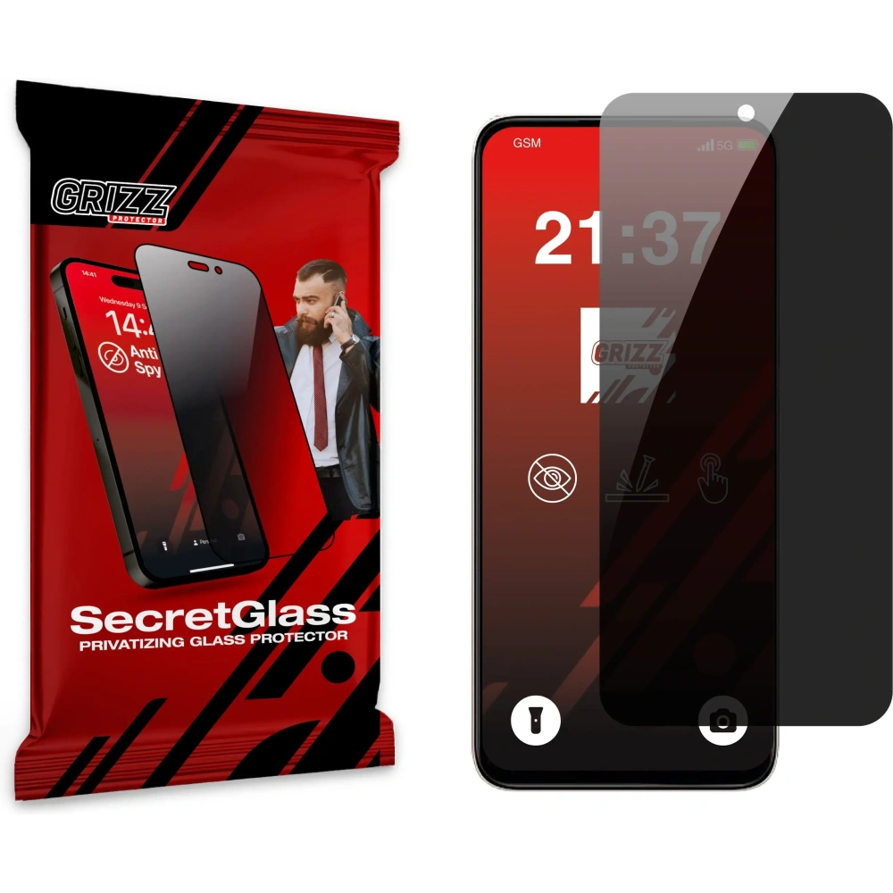 Matowe szkło prywatyzujące GrizzGlass SecretGlass do Xiaomi Redmi 13x