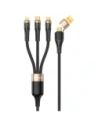 AWEI CL-228 USB-A, USB-C / USB-C, Lightning, microUSB fekete kábel