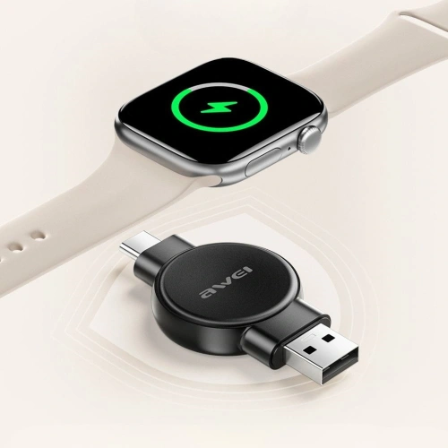 Ładowarka do zegarka AWEI W26 Apple Watch / Samsung Watch czarny