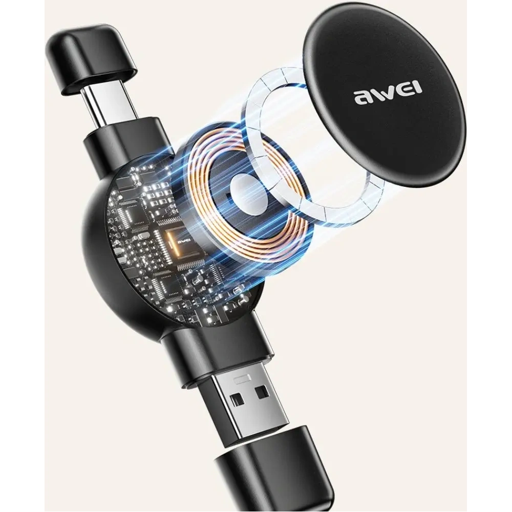 Hurtownia GSM - AWEI W26 Încărcător pentru Apple Watch / Samsung Watch negru - AWEI248 - {ean13} - Hurt