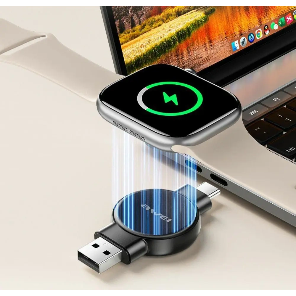 Wholesale AWEI W26 Charger for Apple Watch / Samsung Watch black - AWEI248 - {ean13} - Hurt