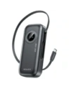 AWEI PA-9 10000mAh 22.5W power bank with detachable USB-C cable black