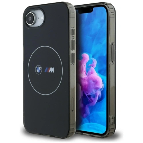 Etui BMW IML Metal White Circle MagSafe do Apple iPhone 16e czarny