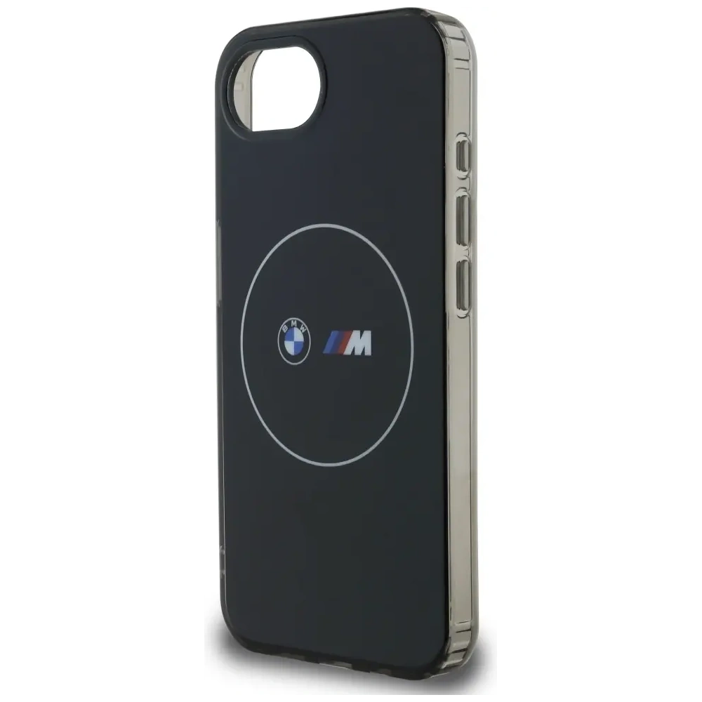 Wholesale BMW IML Metal White Circle MagSafe Apple iPhone 16e black - BMW815 - {ean13} - Hurt