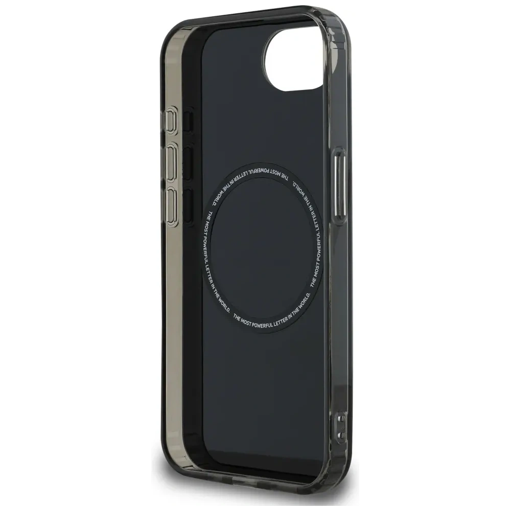 Wholesale BMW IML Metal White Circle MagSafe Apple iPhone 16e black - BMW815 - {ean13} - Hurt