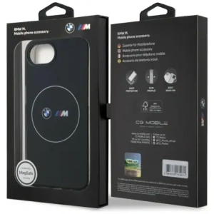 Wholesale BMW IML Metal White Circle MagSafe Apple iPhone 16e black - BMW815 - {ean13} - Hurt