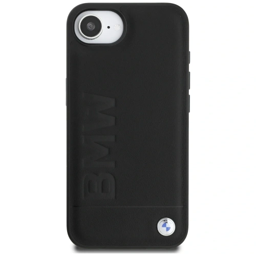 Etui BMW Leather Hot Stamp do Apple iPhone 16e czarny