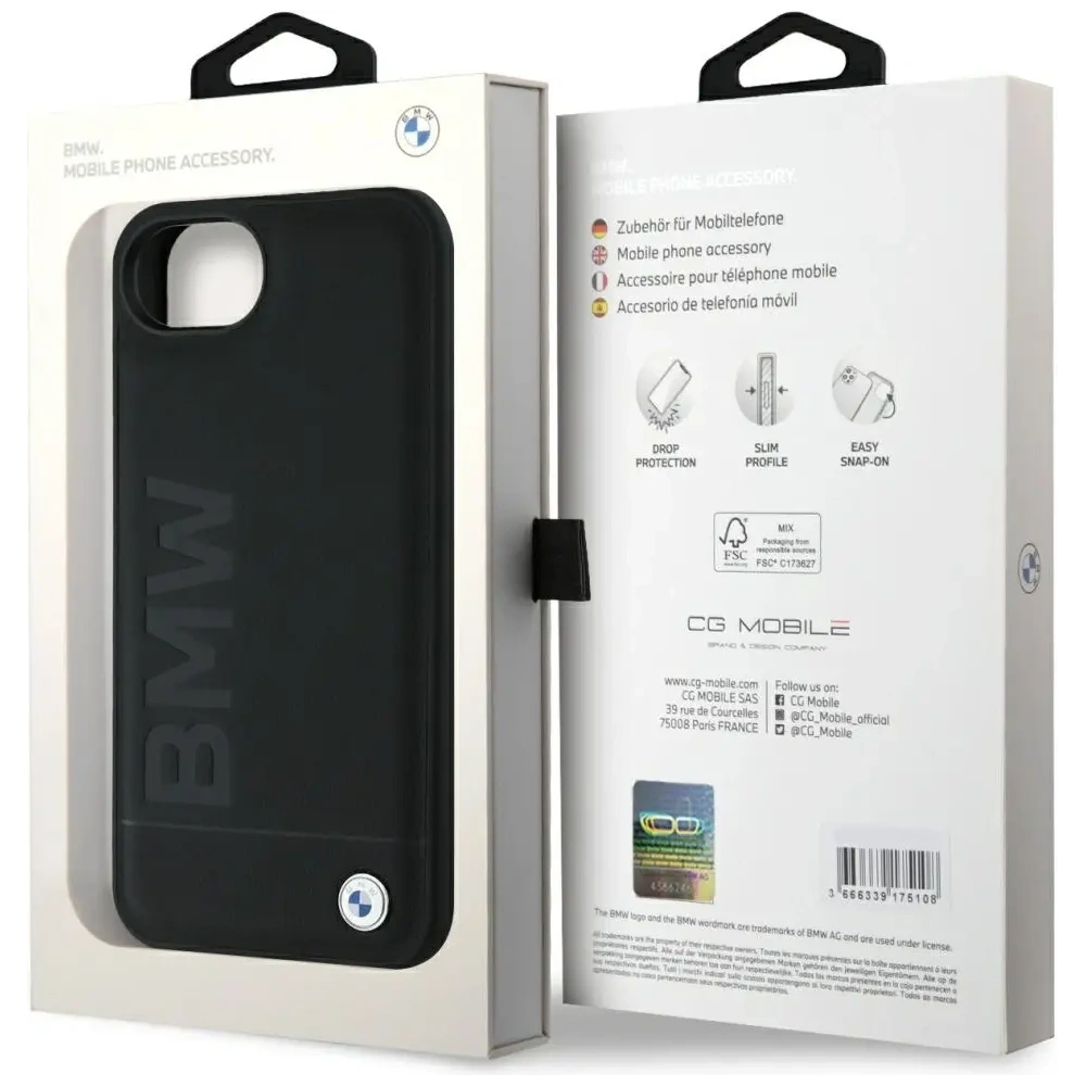 Hurtownia GSM - BMW Leder-Heißprägung Apple iPhone 16e schwarz - BMW816 - {ean13} - Hurt
