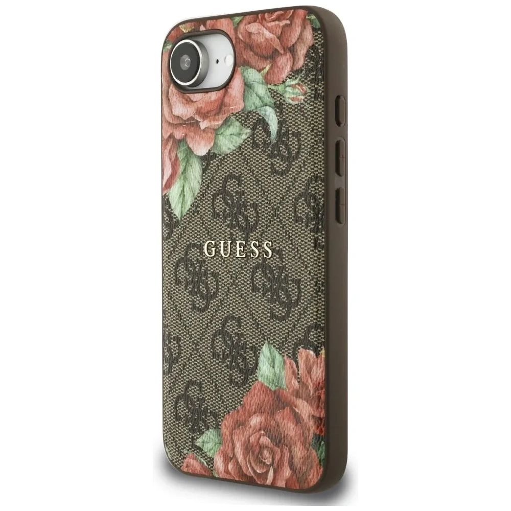 Wholesale Guess 4G Flowers Print MagSafe Apple iPhone 16e brown - GUE4514 - {ean13} - Hurt