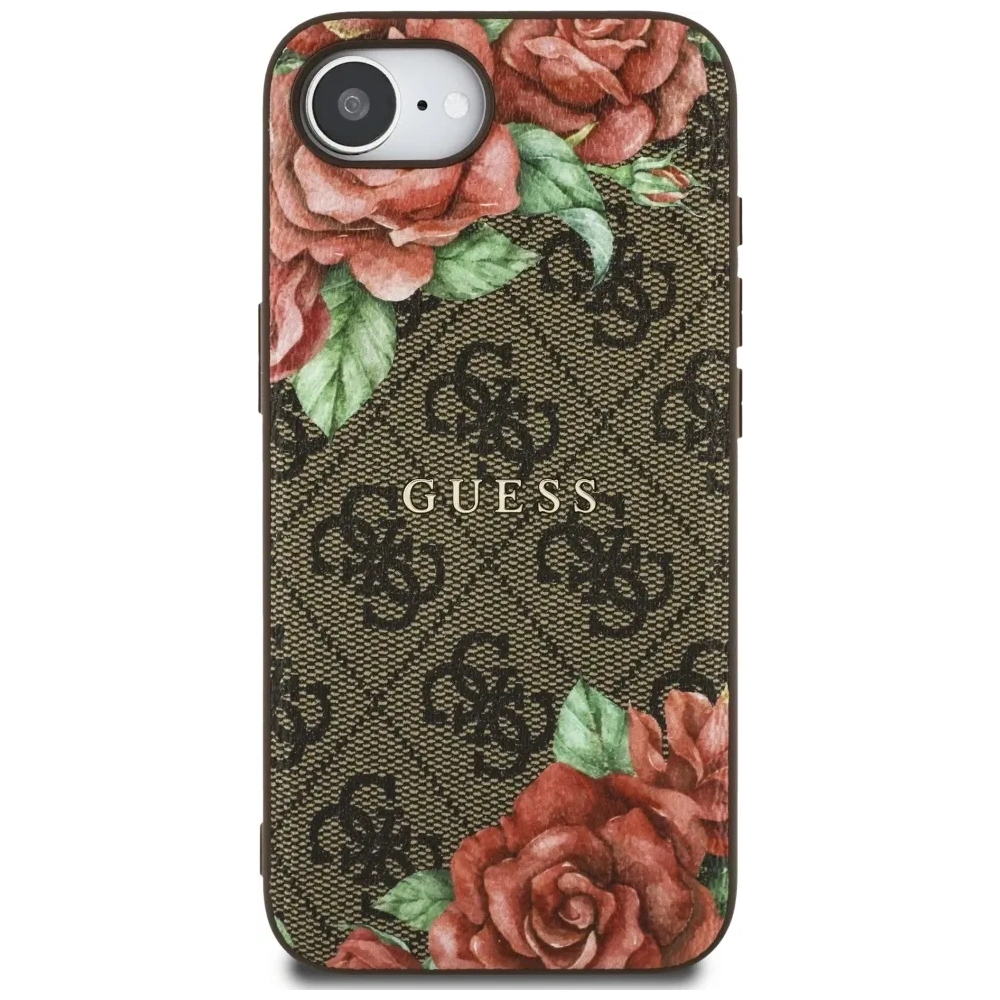 Wholesale Guess 4G Flowers Print MagSafe Apple iPhone 16e brown - GUE4514 - {ean13} - Hurt