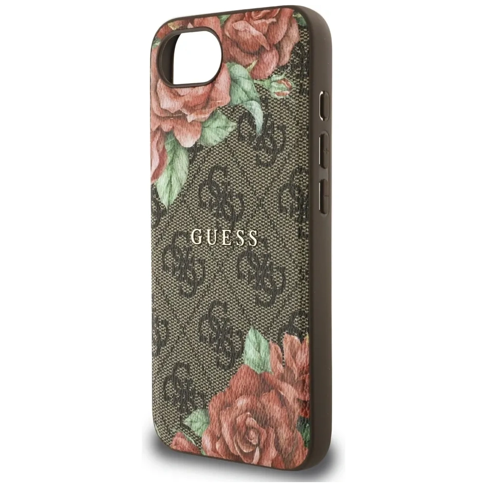 Hurtownia GSM - Guess 4G Virág Mintás MagSafe Apple iPhone 16e barna - GUE4514 - {ean13} - Hurt