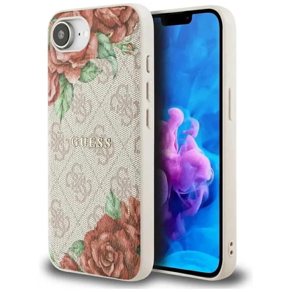 Wholesale Guess 4G Flowers Print MagSafe Apple iPhone 16e pink - GUE4516 - {ean13} - Hurt