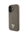 Hurtownia GSM - Guess Ražený Hot Stamp Pivoňka Trojúhelníkové Logo MagSafe Apple iPhone 16 hnědý - GUE4517 - {ean13} - Hurt