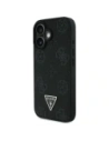 Wholesale Guess Grained Hot Stamp Peony Triangle Logo MagSafe Apple iPhone 16 black - GUE4518 - {ean13} - Hurt