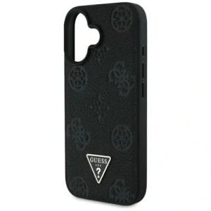 Wholesale Guess Grained Hot Stamp Peony Triangle Logo MagSafe Apple iPhone 16 black - GUE4518 - {ean13} - Hurt