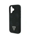 Wholesale Guess Grained Hot Stamp Peony Triangle Logo MagSafe Apple iPhone 16 black - GUE4518 - {ean13} - Hurt