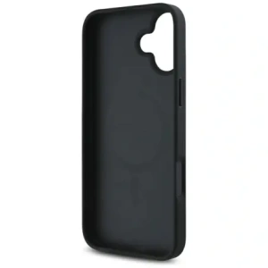 Wholesale Guess Grained Hot Stamp Peony Triangle Logo MagSafe Apple iPhone 16 black - GUE4518 - {ean13} - Hurt