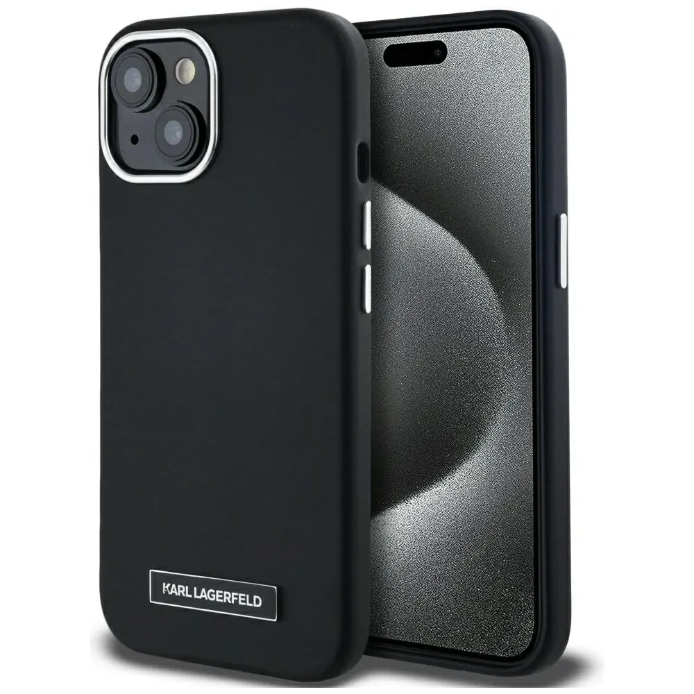 Hurtownia GSM - Karl Lagerfeld FW Metal Plate MagSafe Apple iPhone 15 černý - KLD22001 - {ean13} - Hurt