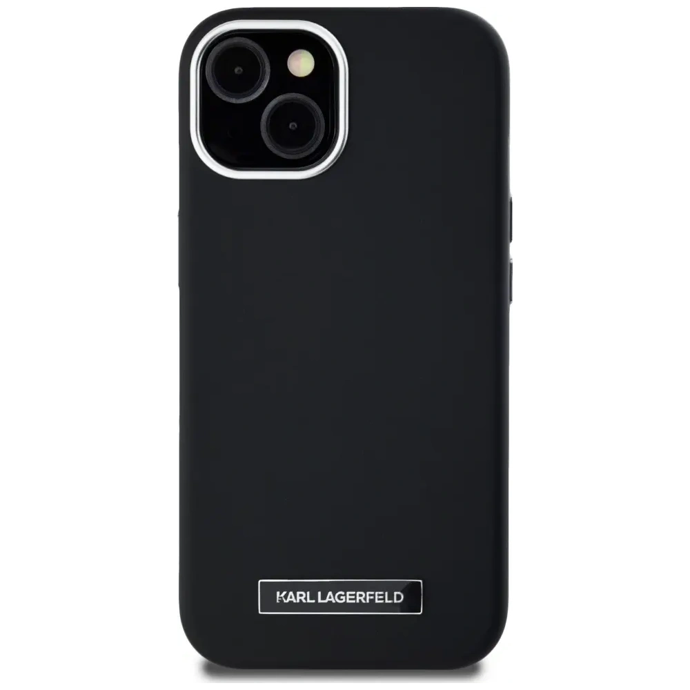 Wholesale Karl Lagerfeld FW Metal Plate MagSafe Apple iPhone 15 black - KLD22001 - {ean13} - Hurt