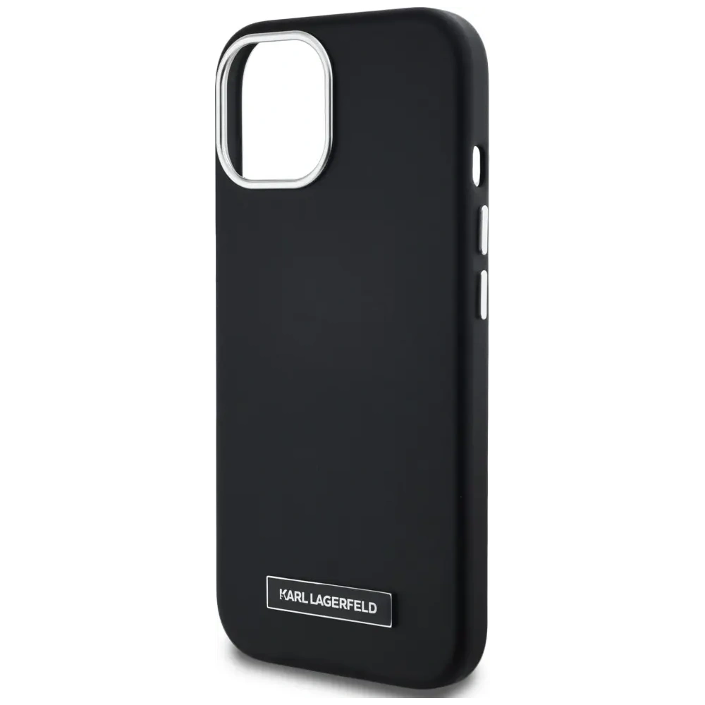 Wholesale Karl Lagerfeld FW Metal Plate MagSafe Apple iPhone 15 black - KLD22001 - {ean13} - Hurt