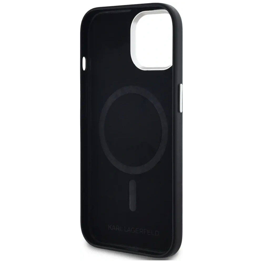 Hurtownia GSM - Karl Lagerfeld FW Fémlemez MagSafe Apple iPhone 15 fekete - KLD22001 - {ean13} - Hurt