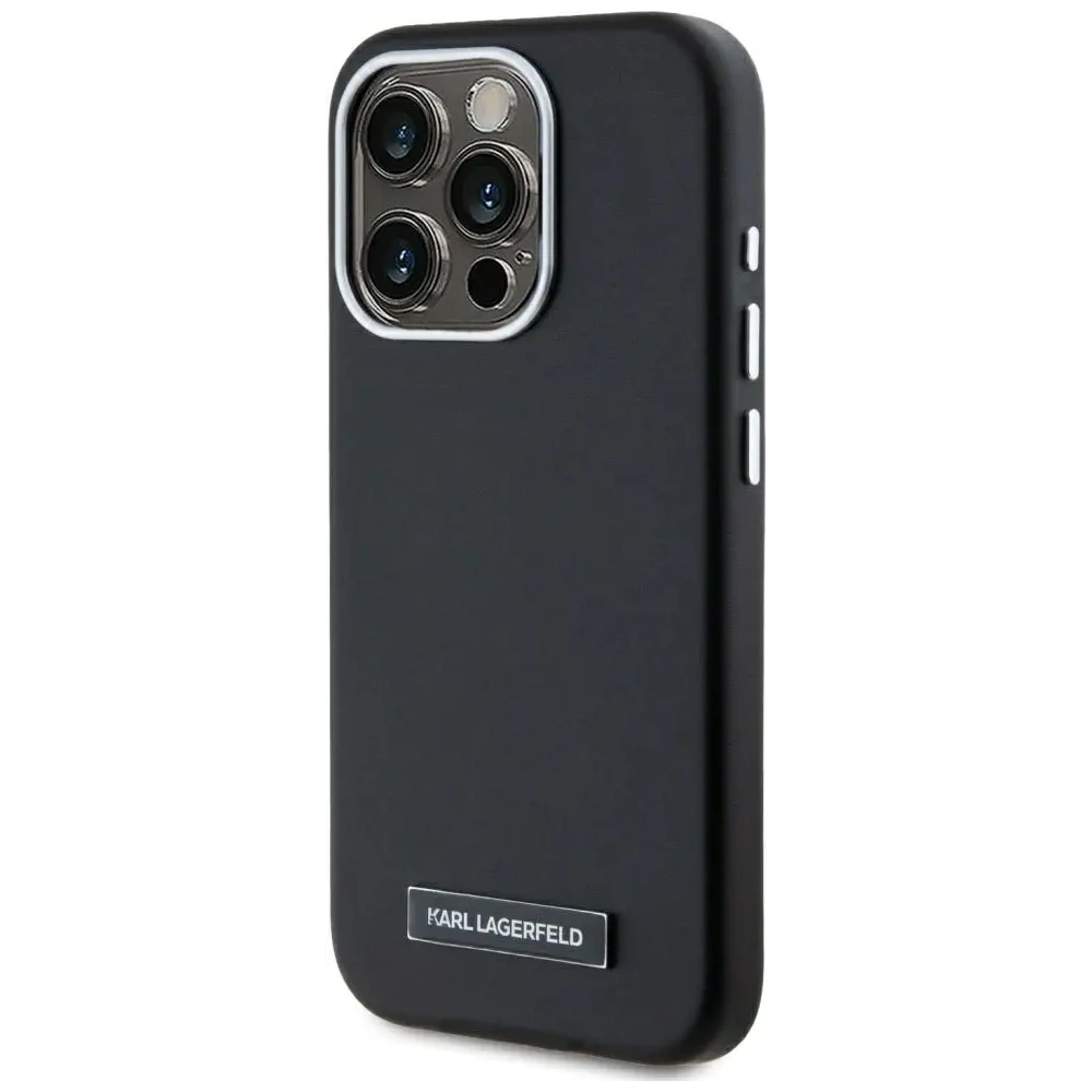 Wholesale Karl Lagerfeld FW Metal Plate MagSafe Apple iPhone 15 Pro black - KLD22002 - {ean13} - Hurt