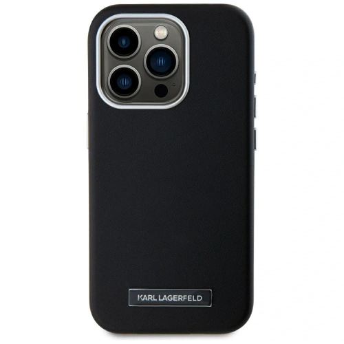 Etui Karl Lagerfeld FW Metal Plate MagSafe do Apple iPhone 15 Pro czarny