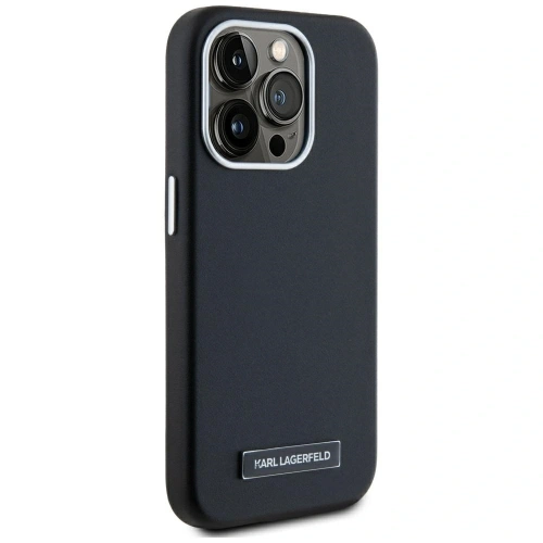 Etui Karl Lagerfeld FW Metal Plate MagSafe do Apple iPhone 15 Pro czarny