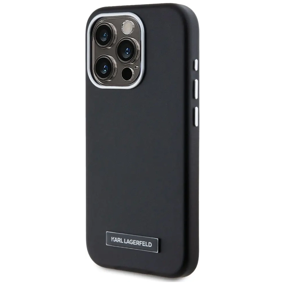 Wholesale Karl Lagerfeld FW Metal Plate MagSafe Apple iPhone 15 Pro Max black - KLD22003 - {ean13} - Hurt