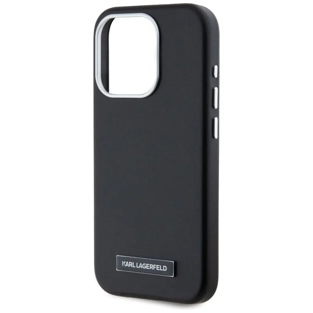 Wholesale Karl Lagerfeld FW Metal Plate MagSafe Apple iPhone 15 Pro Max black - KLD22003 - {ean13} - Hurt