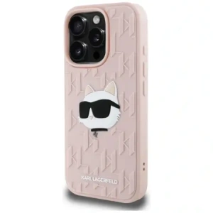 Hurtownia GSM - Karl Lagerfeld 3D gumový monogram & Choupette Apple iPhone 16 Pro růžový - KLD22005 - {ean13} - Hurt