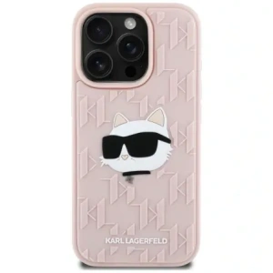 Hurtownia GSM - Karl Lagerfeld 3D gumový monogram & Choupette Apple iPhone 16 Pro růžový - KLD22005 - {ean13} - Hurt