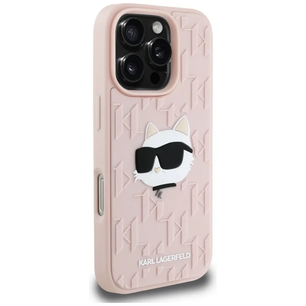 Hurtownia GSM - Karl Lagerfeld 3D Gumi Monogram & Choupette Apple iPhone 16 Pro rózsaszín - KLD22005 - {ean13} - Hurt