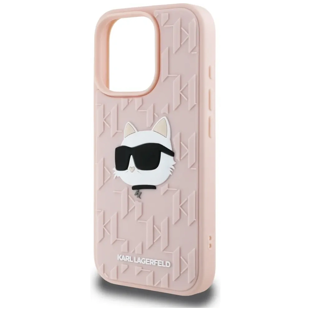 Hurtownia GSM - Karl Lagerfeld 3D Gumi Monogram & Choupette Apple iPhone 16 Pro rózsaszín - KLD22005 - {ean13} - Hurt