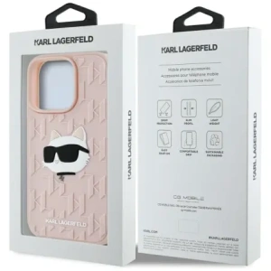 Hurtownia GSM - Karl Lagerfeld 3D gumový monogram & Choupette Apple iPhone 16 Pro růžový - KLD22005 - {ean13} - Hurt
