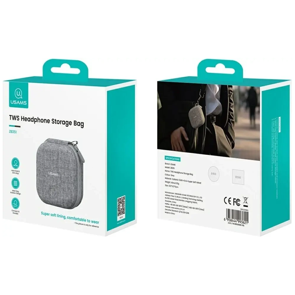 Hurtownia GSM - Carcasa pentru căști TWS USAMS ZB351 Gri - USA1231 - {ean13} - Hurt