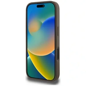 Hurtownia GSM - Guess Hnědý grained hot stamp logo pivoňky ve tvaru trojúhelníku MagSafe Apple iPhone 16 Pro - GUE4519 - {ean13} - Hurt