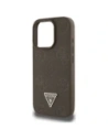 Hurtownia GSM - Etui Guess Grained Hot Stamp Peony Triangle Logo MagSafe do Apple iPhone 16 Pro brązowy - GUE4519 - {ean13} - Hurt