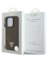 Wholesale Guess Grained Hot Stamp Peony Triangle Logo MagSafe Apple iPhone 16 Pro brown - GUE4519 - {ean13} - Hurt