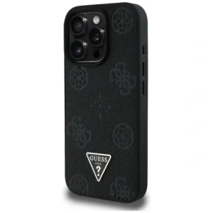Hurtownia GSM - Guess Grained Hot Stamp Pivonka Trojúhelníkové Logo MagSafe Apple iPhone 16 Pro černý - GUE4520 - {ean13} - Hurt
