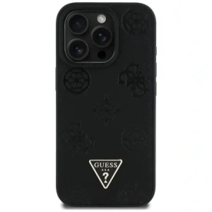 Hurtownia GSM - Guess Grained Hot Stamp Pivonka Trojúhelníkové Logo MagSafe Apple iPhone 16 Pro černý - GUE4520 - {ean13} - Hurt